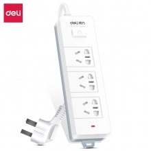 电源插座 得力18274插线板 （3孔）（2米）（个）